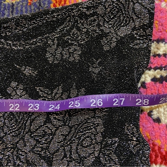 Brittany Black Grey Black Sparkle Stretch Tunic With Bell Sleeves - Picture 11 of 11